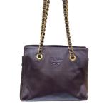 ショッピングPRADA PRADA◆トートバッグ/レザー/BRW