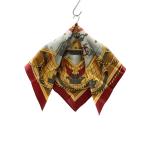 HERMES* шарф / шелк /RED/ общий рисунок / женский 
