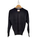 KAIKO◆SUPIMA V NECK SWEATER/1/コットン/ブラック/KAIKO-KN-002