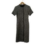 ZARA◆半袖ワンピース/S/ツイード/グレー