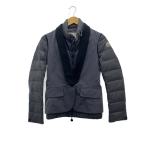 ショッピングmoncler MONCLER◆SHUN GIUBBOTTO/ダウンジャケット/1/ポリエステル/GRY/0209S4591850