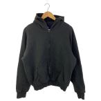 YEEZY◆2022/DOUBLE FACE ZIP UP HOODIE/使用感有/M/コットン/BLK/無地/537