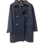 FRAMeWORK◆Super100ダブルクロスPコート/ピーコート/36/ウール/BLK/21-020-220-5090-4-0