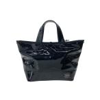 ショッピングエナメルバッグ PORTER GIRL◆トートバッグ/エナメル/BLK