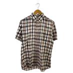 ショッピングINDIVIDUALIZED individualized shirts◆CLASSIC FIT/ボタンダウン/半袖シャツ/15/コットン/レッド/マドラスチェック//