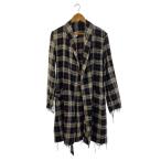 UNDERCOVER◆15AW/ガウンコート/コート/2/コットン/ブラック/チェック/UCP4001