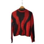 LOEWE◆ニット・セーター(薄手)/XS/ウール/RED/総柄/S359Y14KE