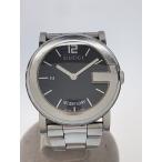 GUCCI◆クォーツ腕時計/アナログ/ステンレス/BLK/SLV/101M//