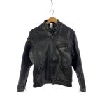ショッピングschott Schott◆シングルライダースジャケット/36/レザー/BLK/無地/641G