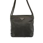 PRADA◆ハンドバッグ/ナイロン/KHK/無地