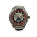 SWATCH◆自動巻腕時計/アナログ/BLK//