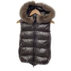 DUVETICA◆ダウンジャケット/--/--/ブラウン/032.03/ファーフード/ベスト