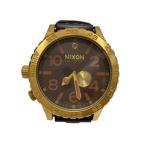 NIXON◆クォーツ腕時計/アナログ/ラバー/BRW/BLK/THE51-30