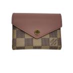 ショッピングVUITTON LOUIS VUITTON◆ポルト・フォイユ・ゾエ_ダミエ・アズール_ローズバレリーヌ/--/PNK/レディース