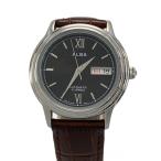 ALBA◆アルバ/自動巻腕時計/アナログ/レザー/SS/7S26-KPD0