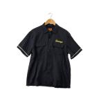 CREAM SODA◆半袖シャツ/L/レーヨン/BLK/