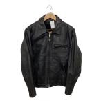 ショッピングschott Schott◆レザージャケット・ブルゾン/36/レザー/BLK/無地/643