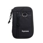 ショッピングsupreme Supreme◆マルチポーチ/パスケース/ナイロン/BLK/無地