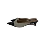 PELLICO◆CUORE ミュール 3.5cm BLACK/VANILLA/38/WHT/レザー