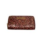ショッピングヴェルニ LOUIS VUITTON◆ジッピー・ウォレット_ヴェルニ・レオパード/エナメル/RED/レディース
