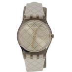 SWATCH◆腕時計/アナログ/ラバー/WHT/WH