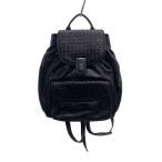 ショッピングbottega BOTTEGA VENETA◆リュック/レザー/BLK/無地