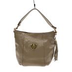 ショッピングエナメルバッグ ATAO◆ハンドバッグ/エナメル/BEG