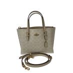 ショッピングcoach COACH◆モリー トート バッグ 25・シグネチャー キャンバス/ショルダーバッグ/cv965