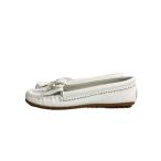 ショッピングMINNETONKA MINNETONKA◆モカシン/シューズ/WHT/レザー