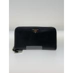 ショッピングPRADA PRADA◆長財布/レザー/BLK/無地/レディース