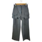 ZARA◆ボトム/S/ウール/GRY/ストライプ/7780/602/807