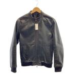 JARDINE/シングルライダースジャケット/46/レザー/BLK