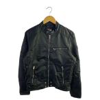 ショッピングdiesel DIESEL◆シングルライダースジャケット/L/ナイロン/BLK