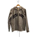 STUSSY◆ジャケット/L/ポリエステル/GRY