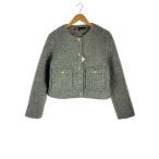 ショッピングzara ZARA◆ジャケット/L/ポリエステル/GRY/無地/3046/289/802//