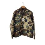 ショッピングスカル OBEY◆キルティングジャケット/L/ポリエステル/KHK/カモフラ/スカル刺繍