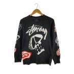 STUSSY◆Tシャツ/S/コットン/BLK/ロン/RN94974/CA28629