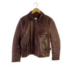 R.B.C◆シングルライダースジャケット/38/レザー/BRW