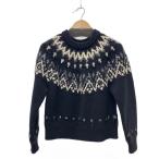 Coohem◆ニット・セーター(厚手)/S/ウール/BLK/総柄/11-234-028/ノルディック