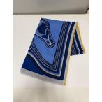 HERMES* палантин / кашемир /BLU/ общий рисунок / женский / Pegasus. пейзаж /2021