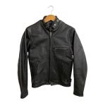 Schott◆レザージャケット・ブルゾン/--/レザー/BLK/無地