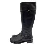 ショッピングLOUIS LOUIS VUITTON◆ロングブーツ/36.5/BLK/レザー