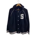 STUSSY◆ジャケット/L/コットン/BLK