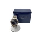 ショッピングBURBERRY BURBERRY LONDON◆バーバリーロンドン/ソーラー腕時計/傷有/BLK/SLV/A114-H21651-Y