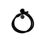 BOTTEGA VENETA◆ブレスレット/レザー/BLK/メンズ