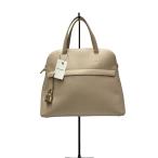 FURLA◆ハンドバッグ/PVC/BEG/無地/BAQNFP