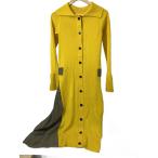 sacai◆長袖ワンピース/21年モデル/1/ウール/YLW/21-05663