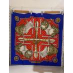 HERMES* Calle 90/SELLES A HOUSSE/ бирка выцветание / шарф / шелк /BLU/ общий рисунок / женский 