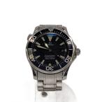 OMEGA◆SEAMASTER/クォーツ腕時計/アナログ/ステンレス/BLK/SLV