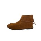 ショッピングMINNETONKA MINNETONKA◆ブーツ/--/BRW/レザー